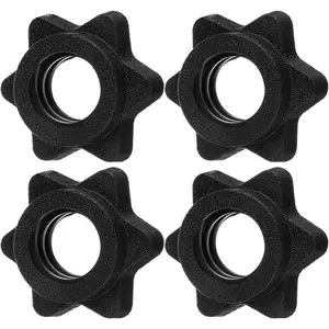 4PCS Dumbbell Collars 1" Hex Nut Barbell Clips Spinlock Weight Clamps for 1 Inch Standard Barbells Weight Lifting Fitness for Home or Gym