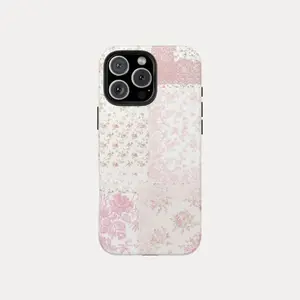 BLUSHING QUILT iPhone Case Premium Film 2 in 1 Phone Case - Durable, Shock Absorbing and Stylish Protection - Compatible with iPhone 17 16, 15, 14, 13, 12, 11, Plus, Pro, Pro Max, Perfect birthday gift for friends.