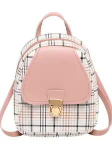 Fashion Plaid Backpack with Adjustable Detachable Straps, Lightweight Crossbody Bag for Work School Travel, Cute Zipper Shoulder Bag, Lightweight Casual Daypack