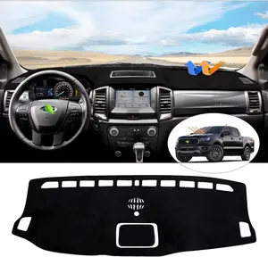 KUST Dash Cover Compatible with Ford Ranger 2019 2020 2021 2022 (Without HUD) Dashboard Cover Carpet Mat Non-Slip