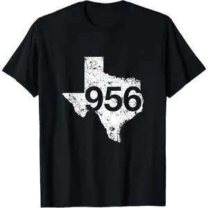 South Padre Area Code 956 Shirt, Texas Souvenir Gift T-Shirt Pure Cotton Graphic Tees Menswear Top: Gifts for Men & Women