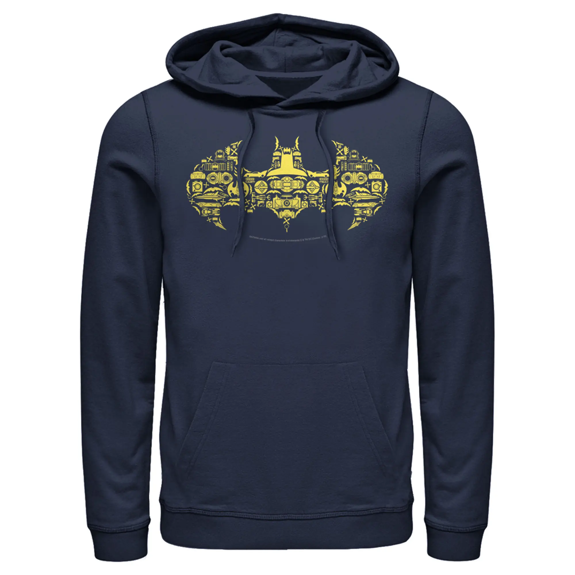 Men's Batman Logo Icon Collage Pull Over Hoodie
