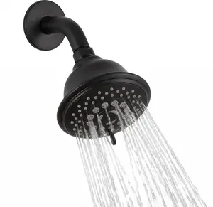 5-Function Monsoon Shower Head - Matte Black High Pressure Shower Upgrade