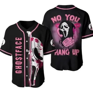 Ghostface Inspired Baseball Jersey Funny Horror Shirt Outfit
