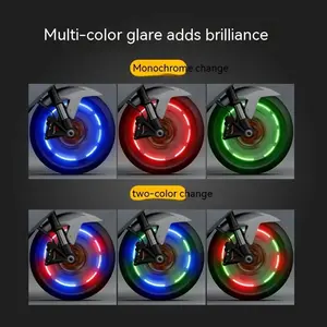 Cars Accessories 4Pcs Luminous Tire Valve Caps Hub LED Lights