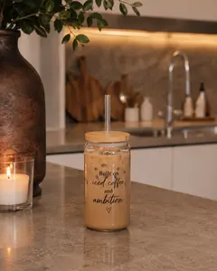 Iced Coffee Sipper Glass
