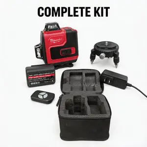Milwaukee 16 Line Laser Level For Wall Tile Floor Installation A Cross Line Tool With ±0.3mm/10m Accuracy self leveling 360