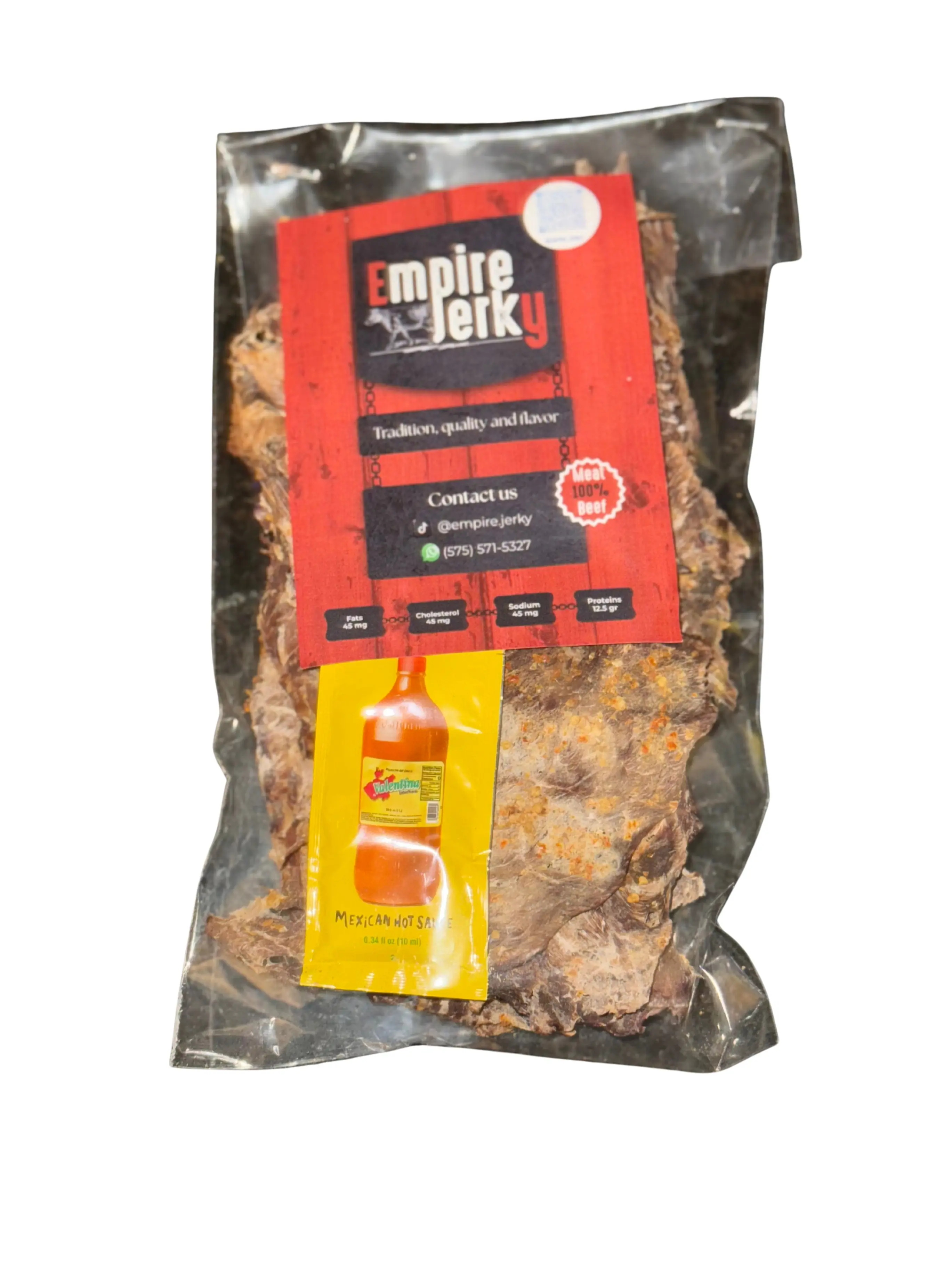 Empire Jerky Chiltepín Carne Seca Crispy Dried Beef Snack Thin Slices for Crispy Texture Super Delicious Taste US Made Thin Slices Ensure Crispy Texture