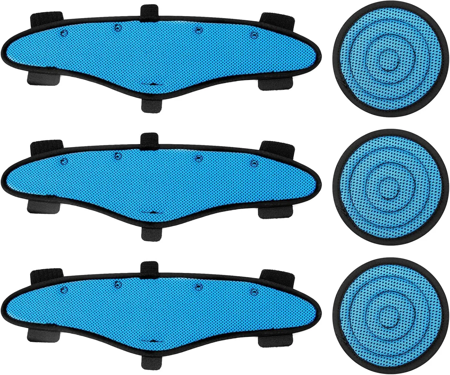 Hard Hat Sweatband and Top Pad for Safety Helmet, Washable Hard Hat Cooling Liner, Headband and Insert Set Replacement for Hardhat Suspension Accessories (Blue, 6 Pack)