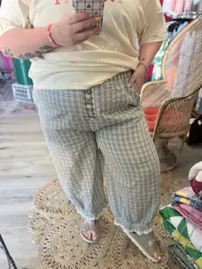 Plaid Balloon Pants