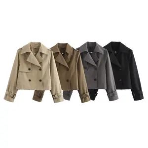 French-style Design, Fashionable, Versatile, Casual Short Trench Coat