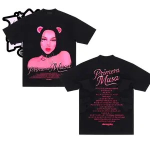 Omar Courtz Primera Musa Black Tee - OUSI Girl Cat Ears Portrait - Full Tracklist Urban Music Merch