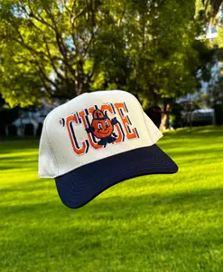 90s Vintage Style Syracuse University Streetwear Snapback Gameday Hat - Retro College Football Fan Accessory