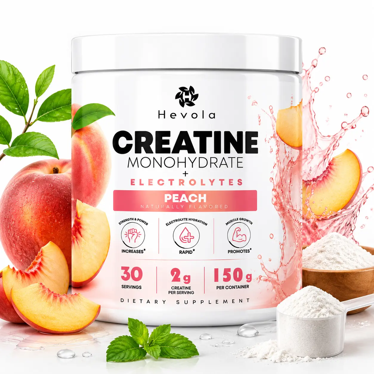 Micronized Creatine Monohydrate Powder with Sea Salt Electrolytes, Hydration & Performance Support, 2 Flavors, 30 Servings