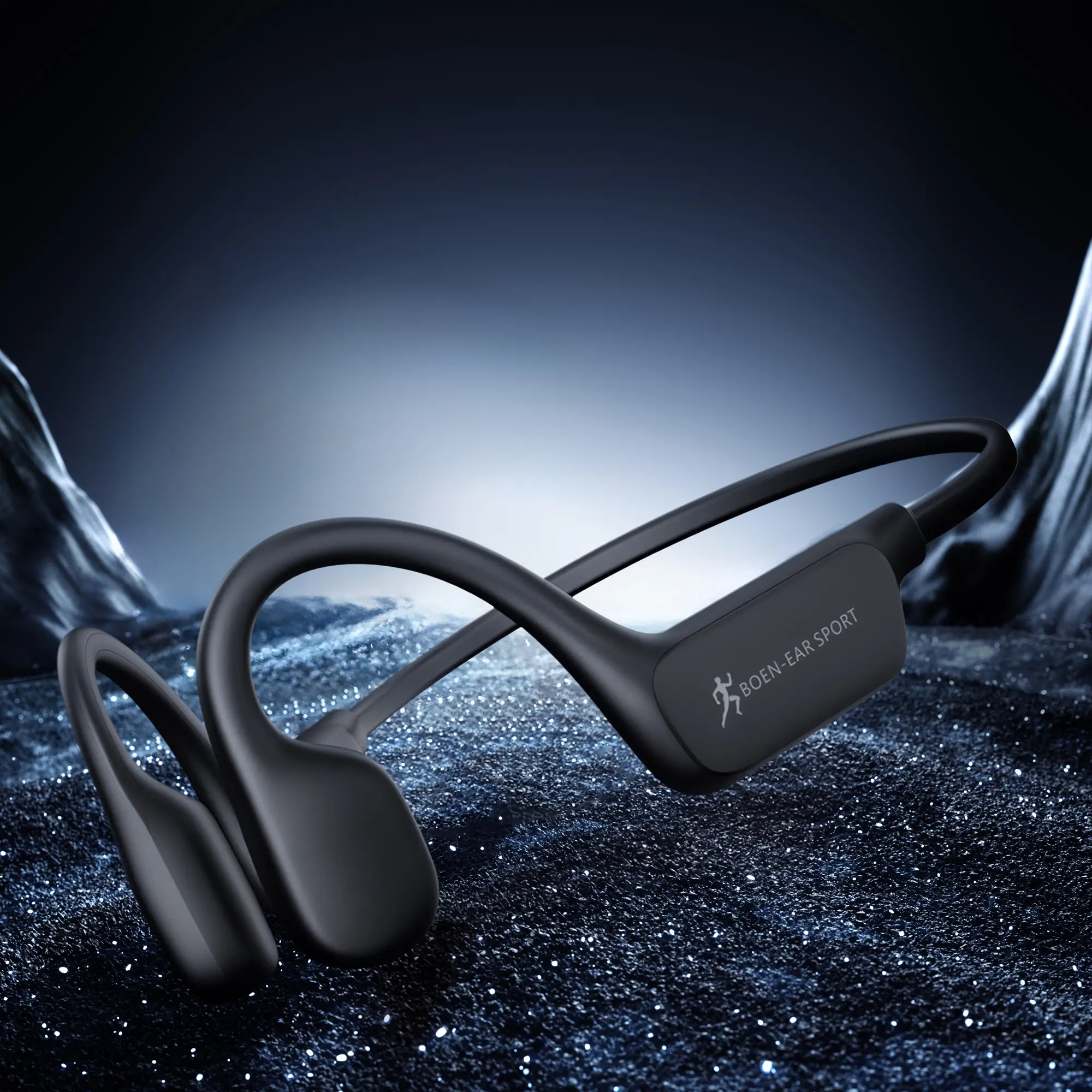 Bone Conduction Headphones - 15H Playback, 30g, 90Hz, 13.0-15.9H, 20kHz Waterproof Wireless Headset with Ear Hooks, Microphone, Call Control, No-Cable Design for Cellphones, Sports (Running, Cycling), Bluetooth, Laptop