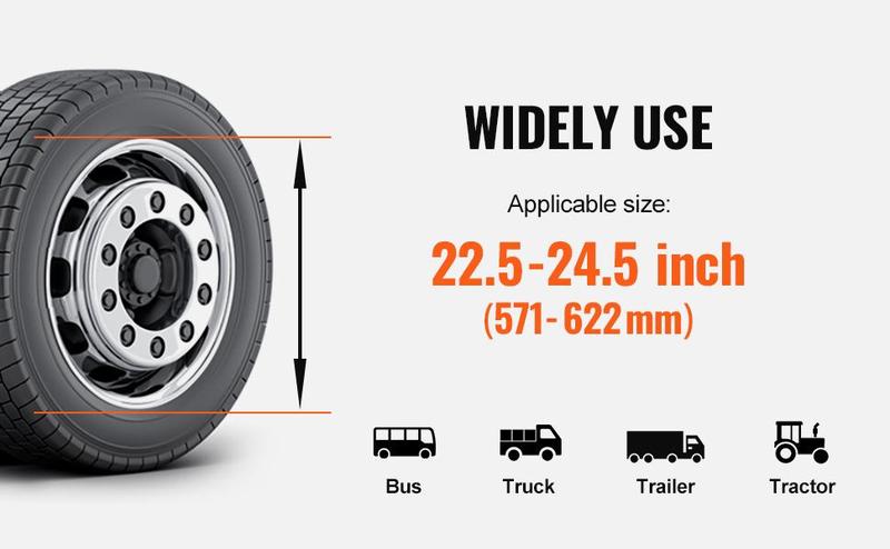 VEVOR Truck Tire Changer Mount Demount 22.5-24.5 in Radial Bias Ply/Tubeless Tire
