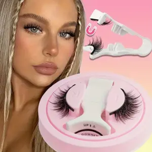 Magnetic Eyelashes Natural C Curl Lightweight Easy Wear Reusable Magnetic Lash Fixing Clips Holder Suitable Daily Special Occasions, Eyelash Extension