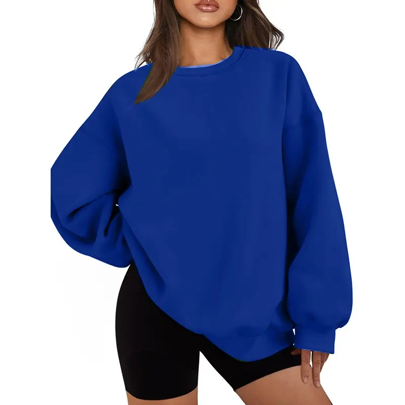 Round neck sweatshirt in blue