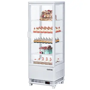 4.2 Cu.Ft. Beverage Refrigerator with Glass Door - 118L Large Capacity Mini Fridge for Soda, Beer & Wine - Modern White Display Cooler for Home Bar, Office & Shop - 110V US Plug