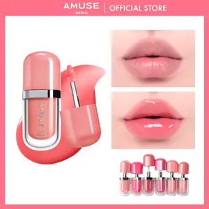 [AMUSE Seoul Official] Jel-Fit Tinted Lip Gloss | 10 Shades, High-Shine, Lipstain, Plumping, Ultra-Glossy Finish, Peptides & Cica PDRN
