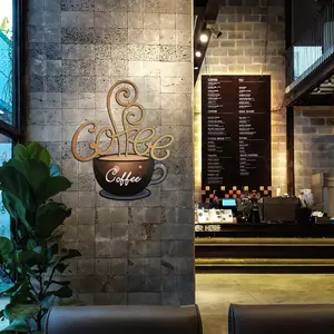 Coffee Cup Design Wall Art, Creative Coffee Cup Wall Decor, Wall Hanging Decor for Home Coffee Shop Restaurant, Home Decor