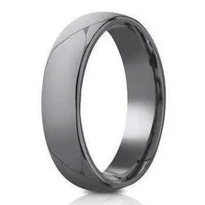Tantalum 6.5mm Domed Design Polished Ring