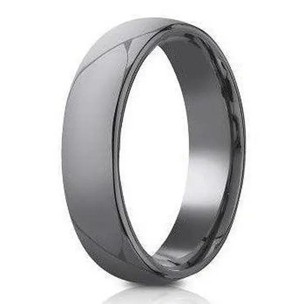 Tantalum 6.5mm Domed Design Polished Ring