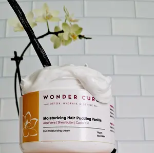 Vanilla Scent Moisturizing Hair Pudding with Shea Butter, Aloe Vera and Castor Oil