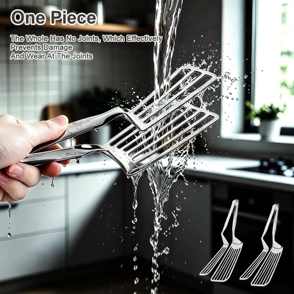 2-Piece Rust-Resistant Stainless Steel Cutlery Holder with Handle - Durable, Ergonomic Kitchen Utensil Organizer for Dinner, Dessert Tool Storage, Easy Food Prep, Enhances Presentation, Kitchen Accessories