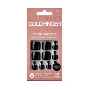 Gold Finger Color Wider Fit Toenails - This Night