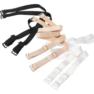 3 Pairs Bra Straps Replacement Elastic Adjustable Removable Shoulder Straps Multi-size