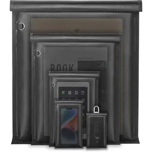 Large Faraday Bags 5 Faraday Cages for Laptops  Tablets  Phones  Keys, Faraday Key Fob Protector, Fireproof  Waterproof RFID Faraday Pouch Key Fob Signal Blocker Antitheft Faraday Bag