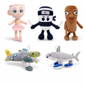 Brainrot Meme Plushies 5-Pack Featuring Ballerina Cappuccina Tung Tung Sahur Bombardillo Crocodillo & Assassino Cappuccino Soft Funny Comfort Plushies for Valentine's Day Birthdays Easter Ideal Gift for Meme Fans