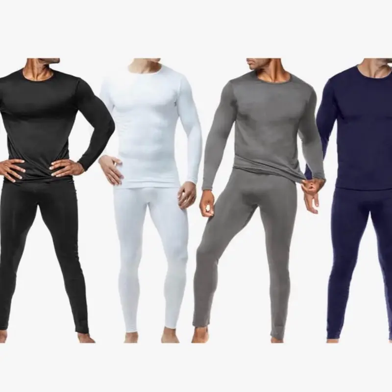 Body Glove 3 Piece Mens Fleece Lined Base layer Underwear Set, Warm Insulated Top and Bottom, hat Long Johns for Winter Baselayer, size-L Color- dark gray, black and blue  Size available- M, L and 2xL