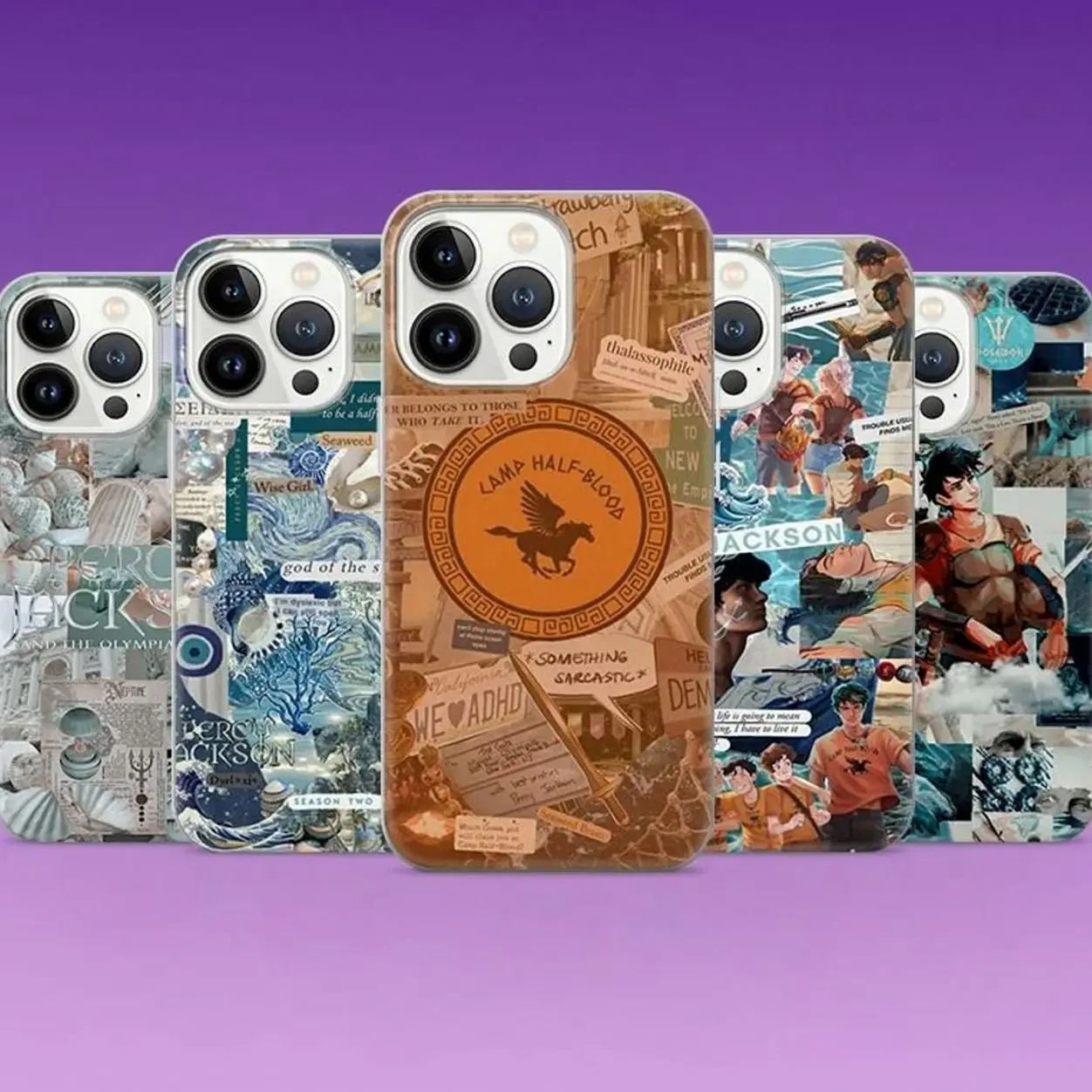 Percy Jackson Phone Case Greek Mythology Compatible with iPhone X, 11, 12, 13, 14, 15, 16, 17 & Samsung