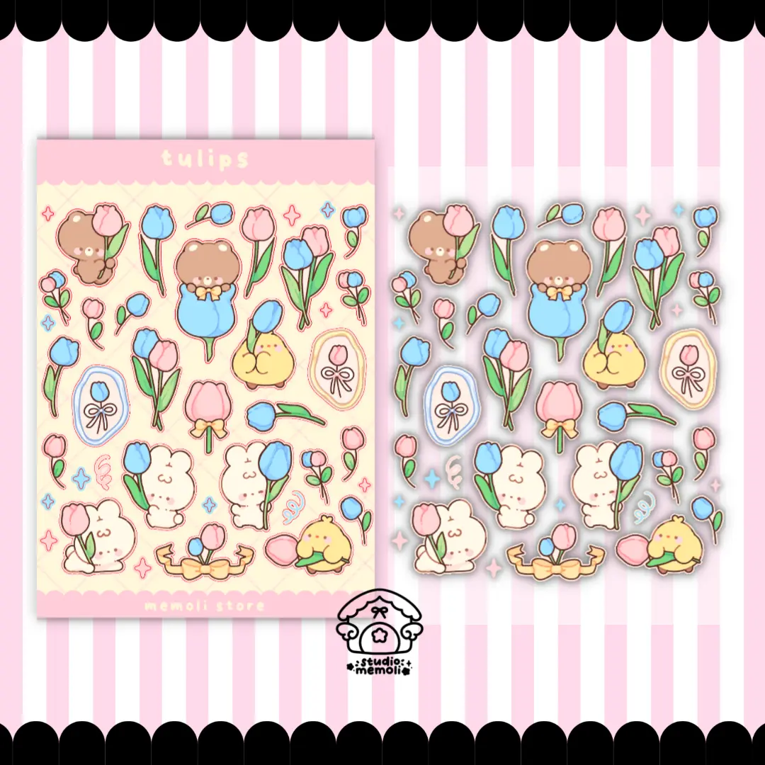 tulips sticker sheet