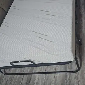 Folding Bed with Mattress for Adults, Fold up Bed with Memory Foam Mattress & Wheels, Cot Size Roll Away Adult Bed, Foldable Portable Easy Storage