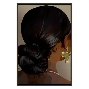 Low Bun - Smard Black Wall Art Print/ Canvas for Home /Office Decor