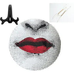 Decorative Plates Handmade Ceramic Ornament for Home&Office Wall Decors (with Hanger) (F5)