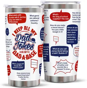 Fathers Day Dad Gifts from Daughter Son: Dad Joke 20oz Tumbler Birthday Gifts for Papa Men Adults Grandpa Husband Stepfather Present Decorations on Fathers Day Christmas Thankgiving