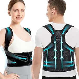Posture Corrector Back Support Brace for Men and Women (Black, Small)
