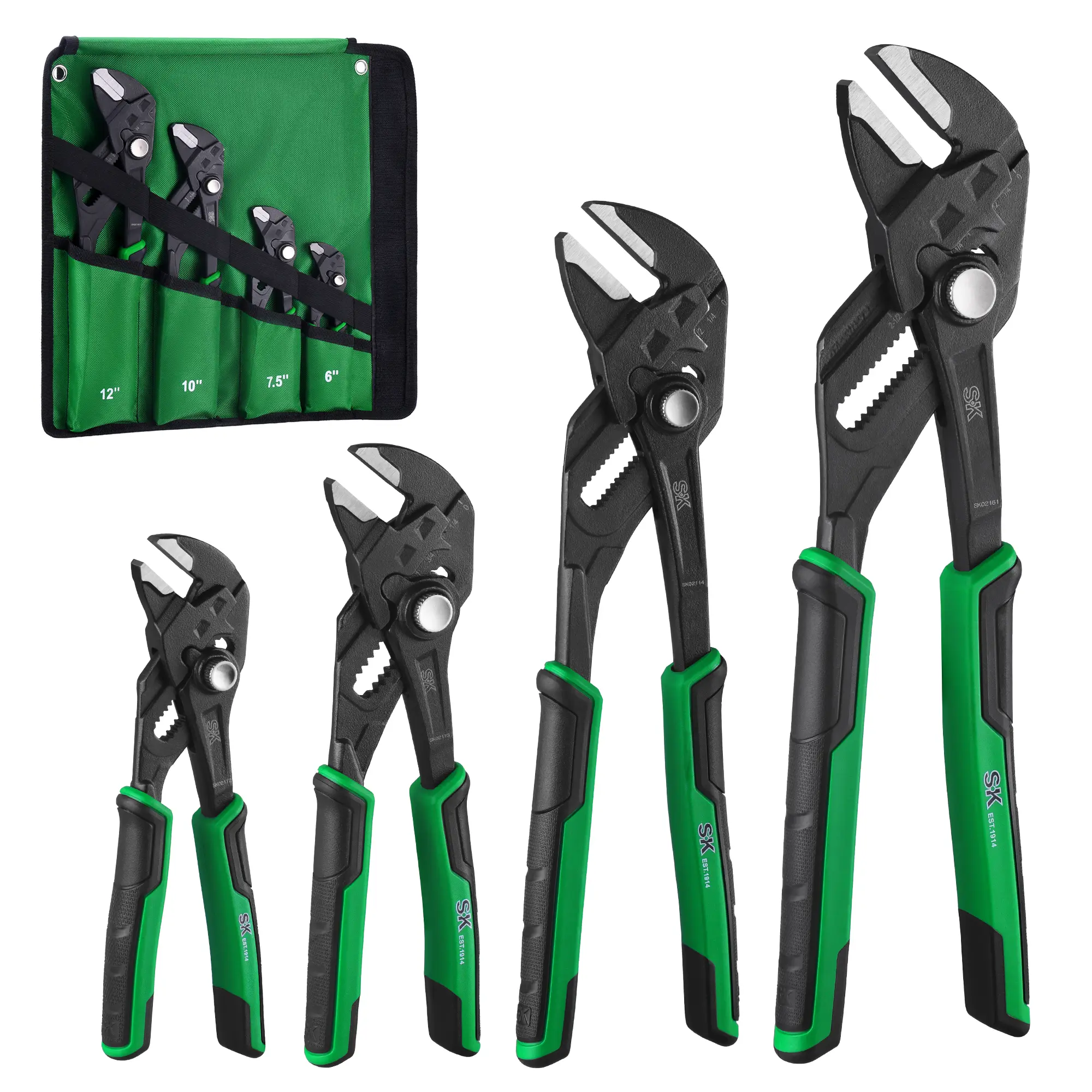 #BacktoSchool SK Pliers Wrench, Premium CR-V Construction, Smooth Parallel Jaws with Comfortable Grips