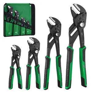SK Pliers Wrench, Premium CR-V Construction, Smooth Parallel Jaws with Comfortable Grips
