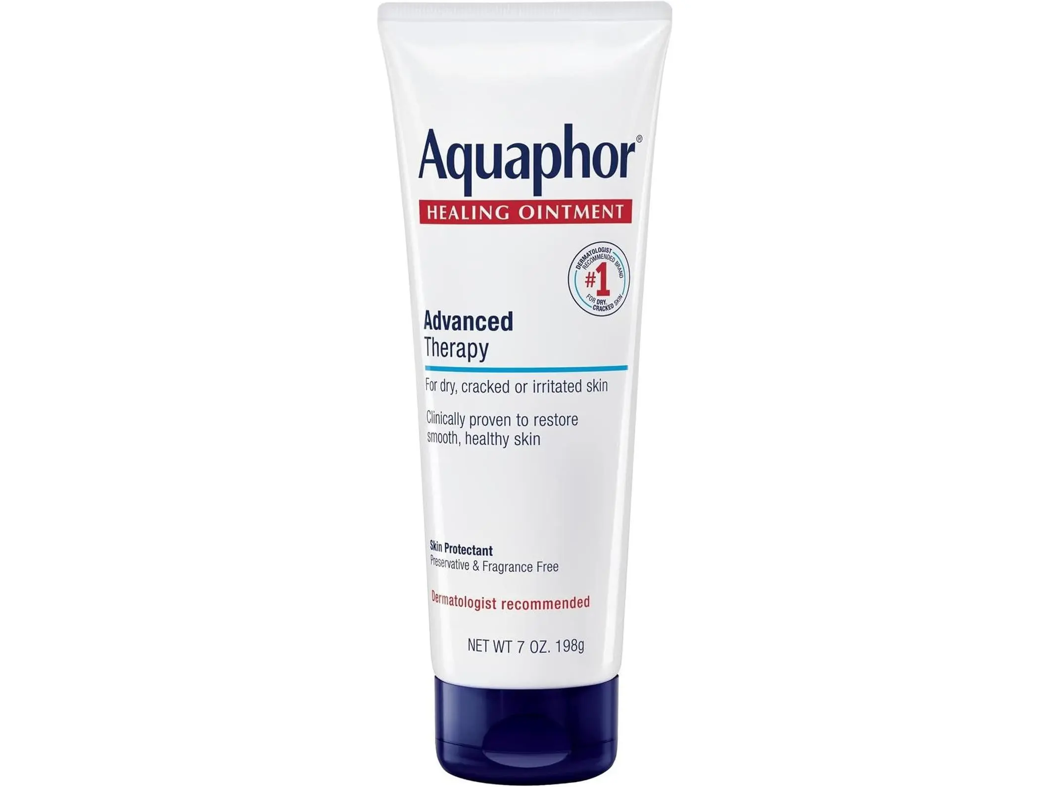 Aquaphor Advanced Therapy Healing Ointment, Skin Protectant, 7 OZ | Clinically Proven Skin Protectant Moisturizer for Cracked, Irritated or Dry Skin Relief, Dye and Fragrance Free