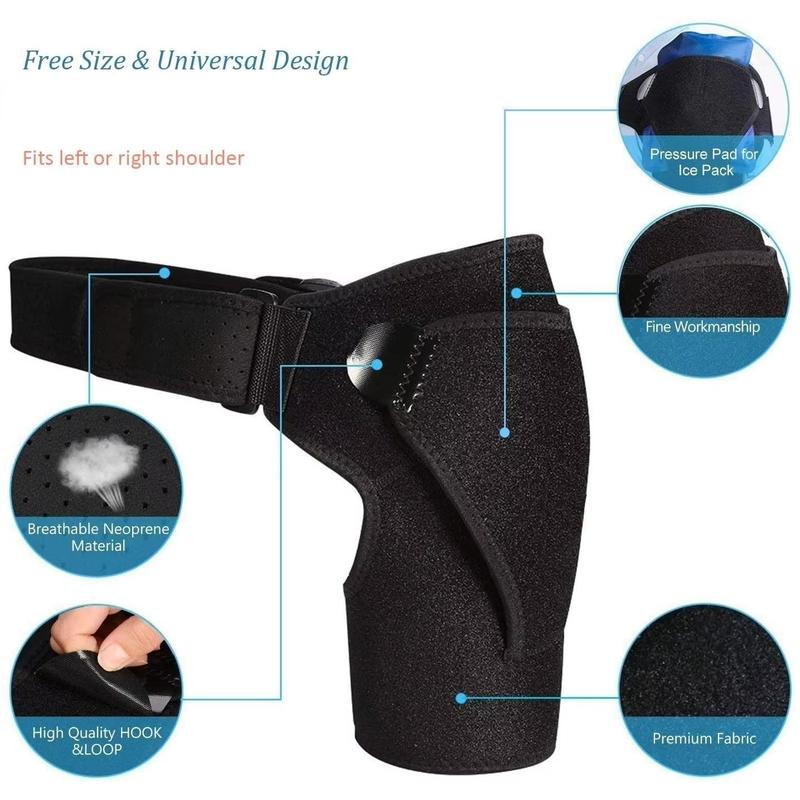 Adjustable Shoulder Support Brace with Compression Pad for Rotator Cuff Relief AC Joint Pain Recovery Left Right Shoulder Injury Stabilizer Adjustable Shoulder Support Brace with Compression Pad for Rotator Cuff Relief AC Joint Pain Recovery Left Right Shoulder Injury Stabilizer