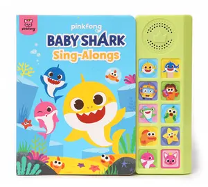 Baby Shark Sing-Alongs 10 Button Sound Book, Pinkfong Baby Shark Nursery Rhymes, Children's Sound Books, Interactive Learning Books for Toddlers, Learning & Education Toys, Baby Shark Gifts for Kids