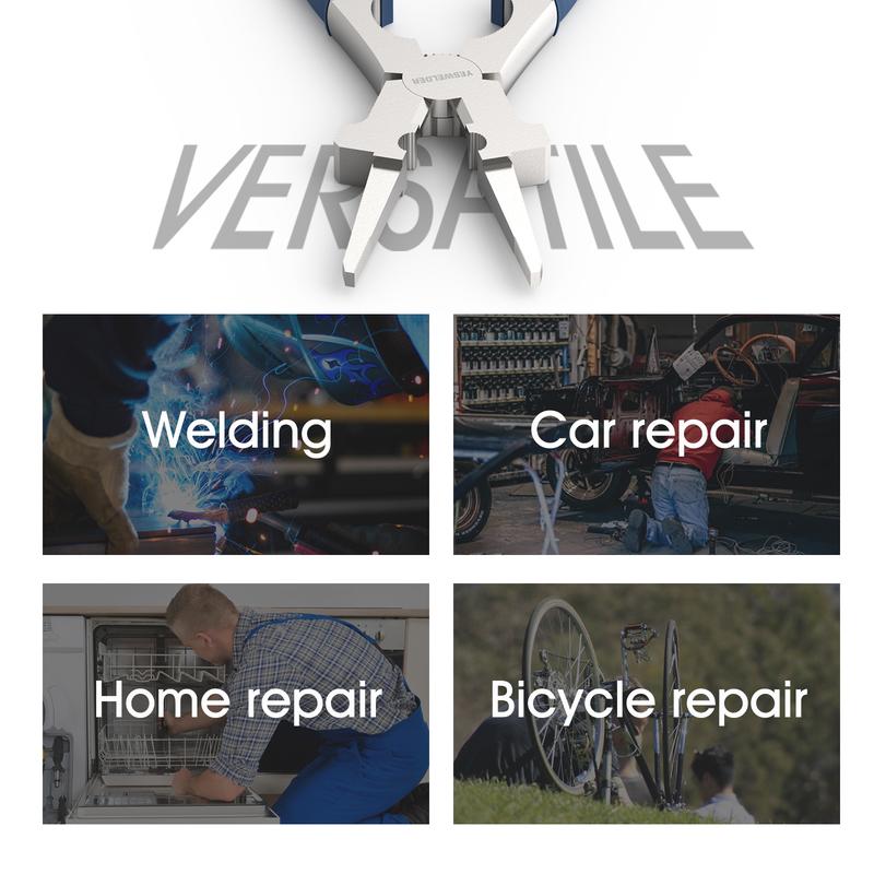 YESWELDER Professional 8" MIG Welding Pliers | Anti-Rust Carbon Steel Long Nose MIG Wire Cutting Pliers with Anti-Slip Handle