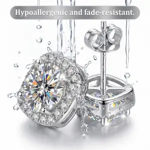 2026 Unisex Zircon Stud Earrings — a Square Halo-Set Zircon Earring Set. An exquisite gift suitable for occasions such as weddings, bridal events, holiday parties, birthdays, anniversaries, Valentine's Day, Mother's Day, and Thanksgiving.