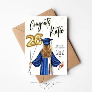 Personalized Graduation Card 2026: Class of 2026 gift for High School and College,