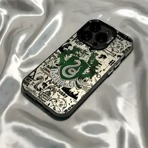 Harry Potter Magic Symbols Slytherin Phone Case for iPhone 16 15 14 13 12 11 Pro Max X XR Xsmax 8 7 Plus, Anti-Drop Matte Back Cover